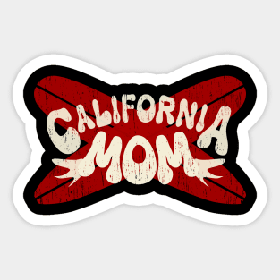 California Mom distressd surf adventure Sticker